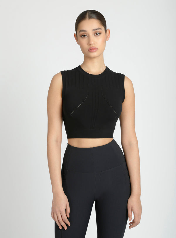 Infinity Crop - Black - Blanc Noir Online Store