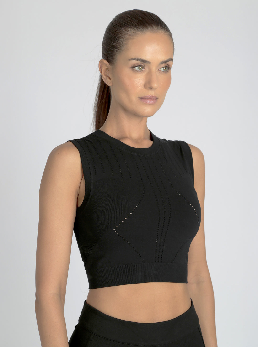 Infinity Crop - Black - Blanc Noir Online Store