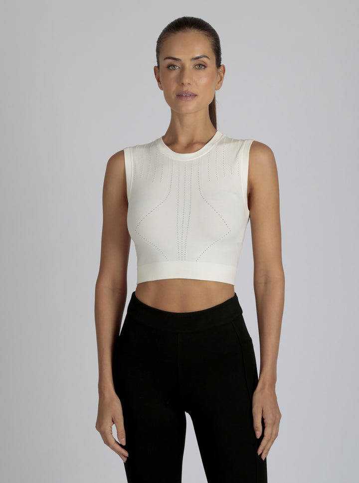 Infinity Crop - White - Blanc Noir Online Store
