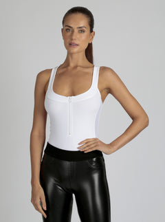 Zip Front Bodysuit - Blanc Noir Online Store