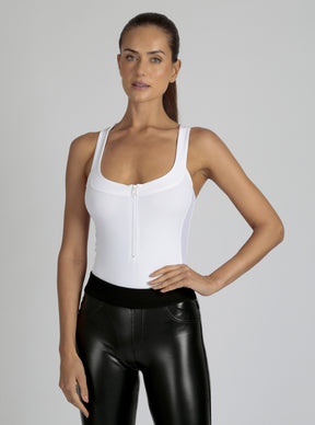Zip Front Bodysuit - Blanc Noir Online Store