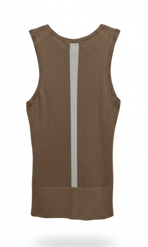 VAULT_424_RIB KNIT TANK TOP - Blanc Noir Online Store