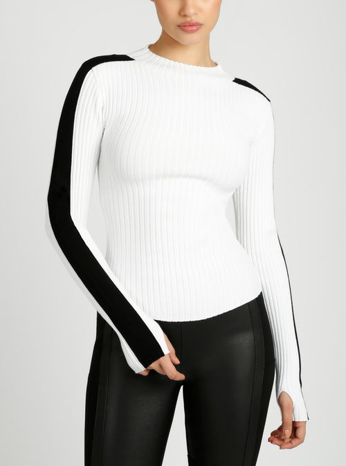 Blair Mock Neck Sweater - NEW COLORS - Blanc Noir Online Store