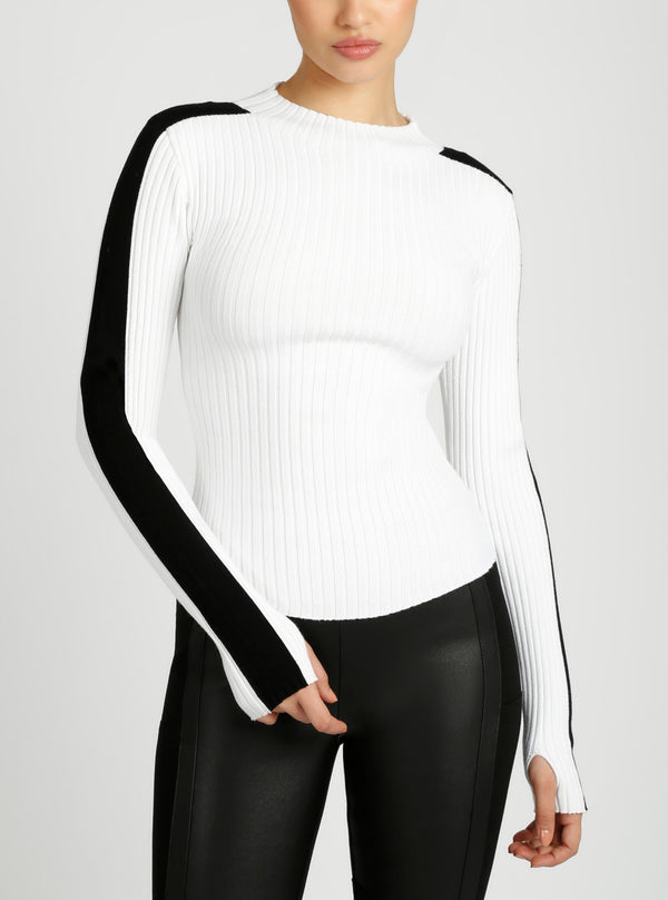 Blair Mock Neck Sweater - NEW COLORS - Blanc Noir Online Store