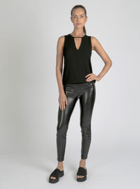 Amara V Neck Top - Blanc Noir Online Store