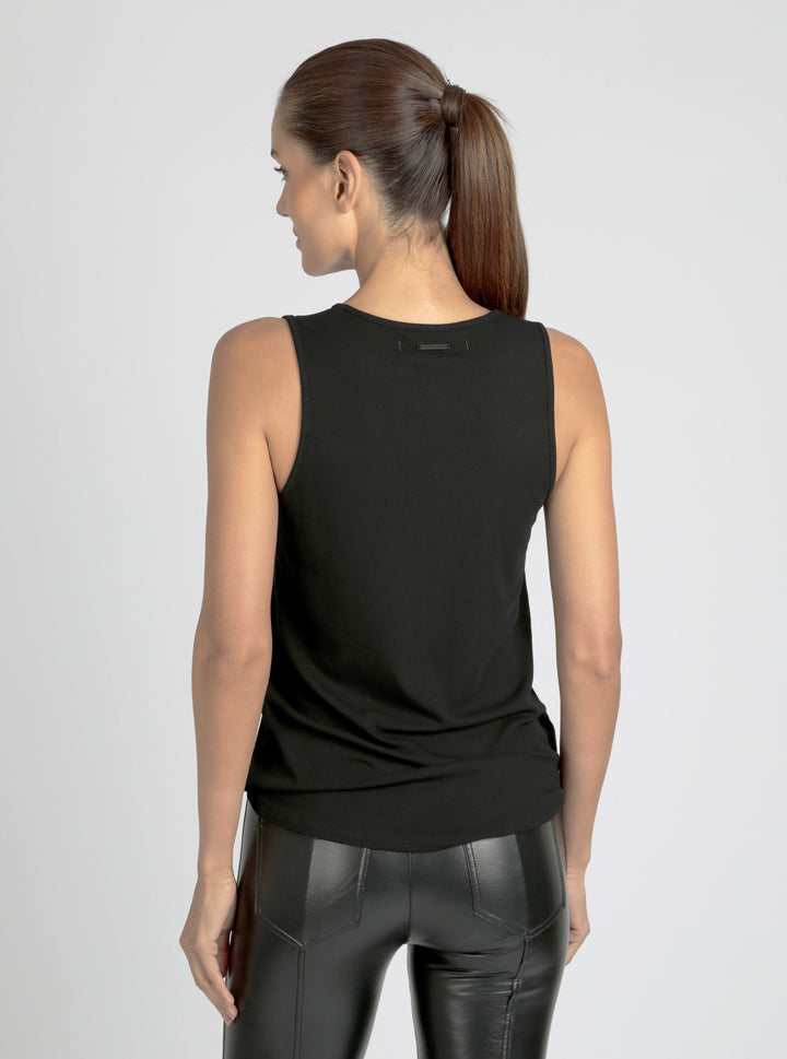 Amara V Neck Top - Blanc Noir Online Store