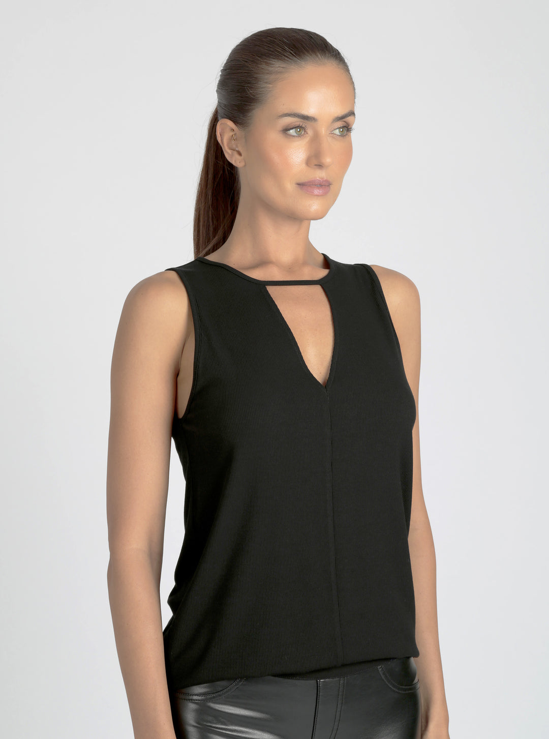 Amara V Neck Top - Blanc Noir Online Store
