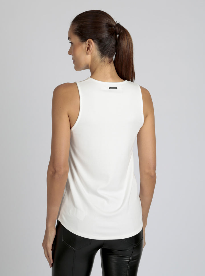 Amara V Neck Top - Blanc Noir Online Store
