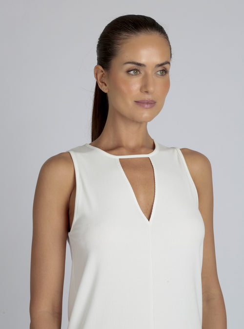 Amara V Neck Top - Blanc Noir Online Store