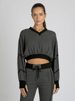 Belina V Neck Sweatshirt final sale - Blanc Noir Online Store