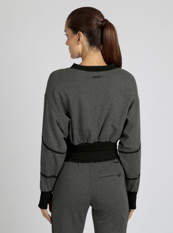 Belina V Neck Sweatshirt final sale - Blanc Noir Online Store