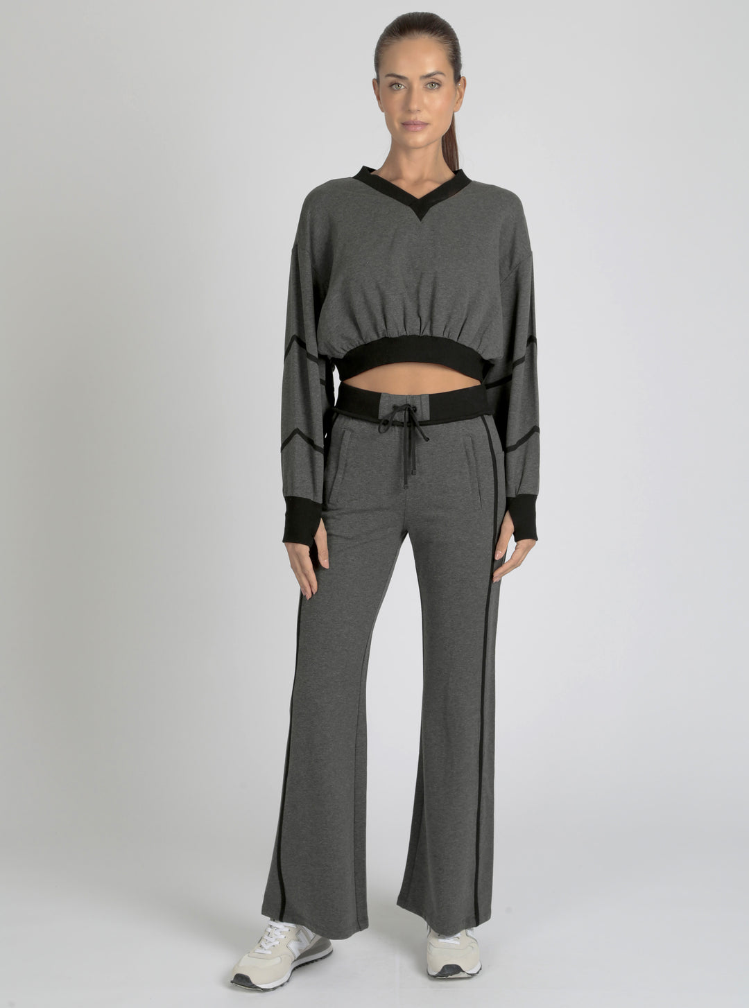 Belina V Neck Sweatshirt final sale - Blanc Noir Online Store