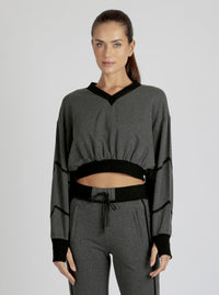 Belina V Neck Sweatshirt final sale - Blanc Noir Online Store