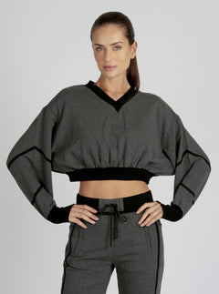 Belina V Neck Sweatshirt final sale - Blanc Noir Online Store