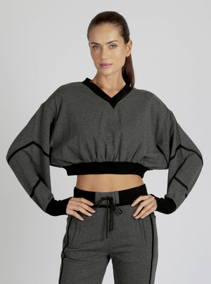Belina V Neck Sweatshirt final sale - Blanc Noir Online Store