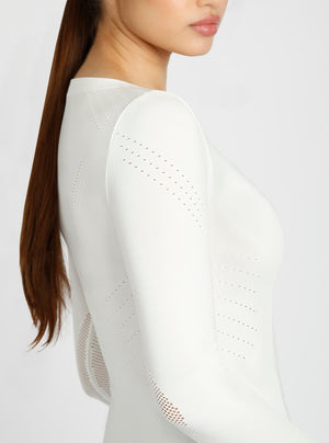 Seamless Scoop Neck Top - Blanc Noir Online Store