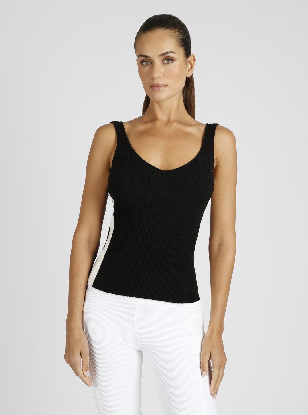 Meghan V Neck Tank - Blanc Noir Online Store