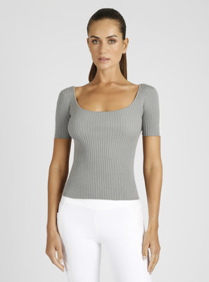 Mackenna Scoop Neck Sweater - Blanc Noir Online Store