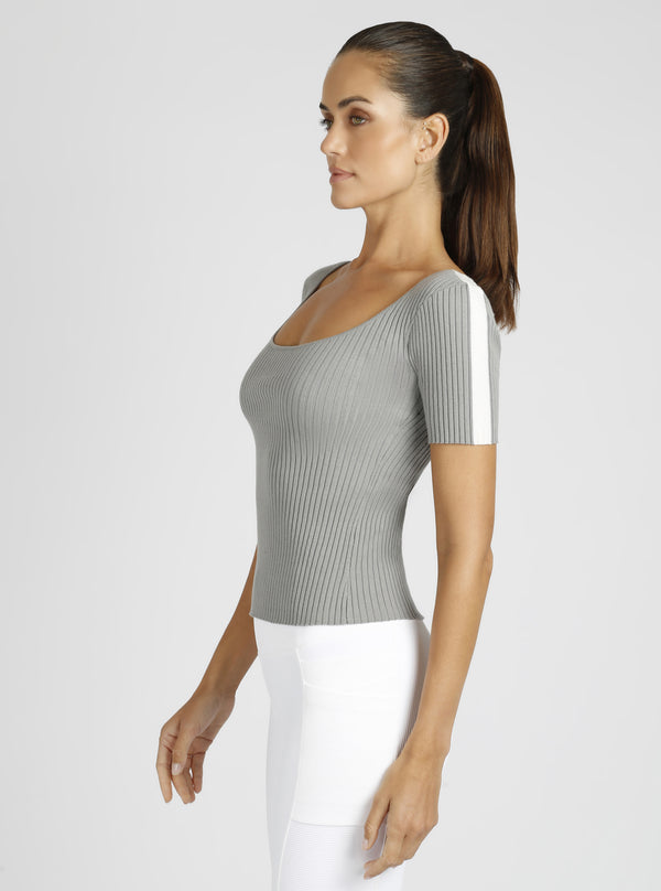 Mackenna Scoop Neck Sweater - Blanc Noir Online Store