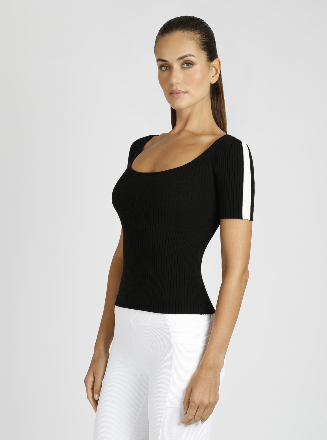 Mackenna Scoop Neck Sweater - Blanc Noir Online Store