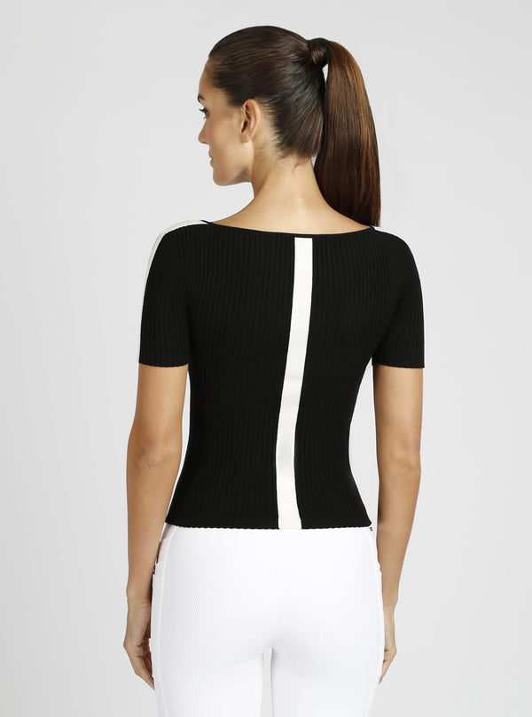 Mackenna Scoop Neck Sweater - Blanc Noir Online Store