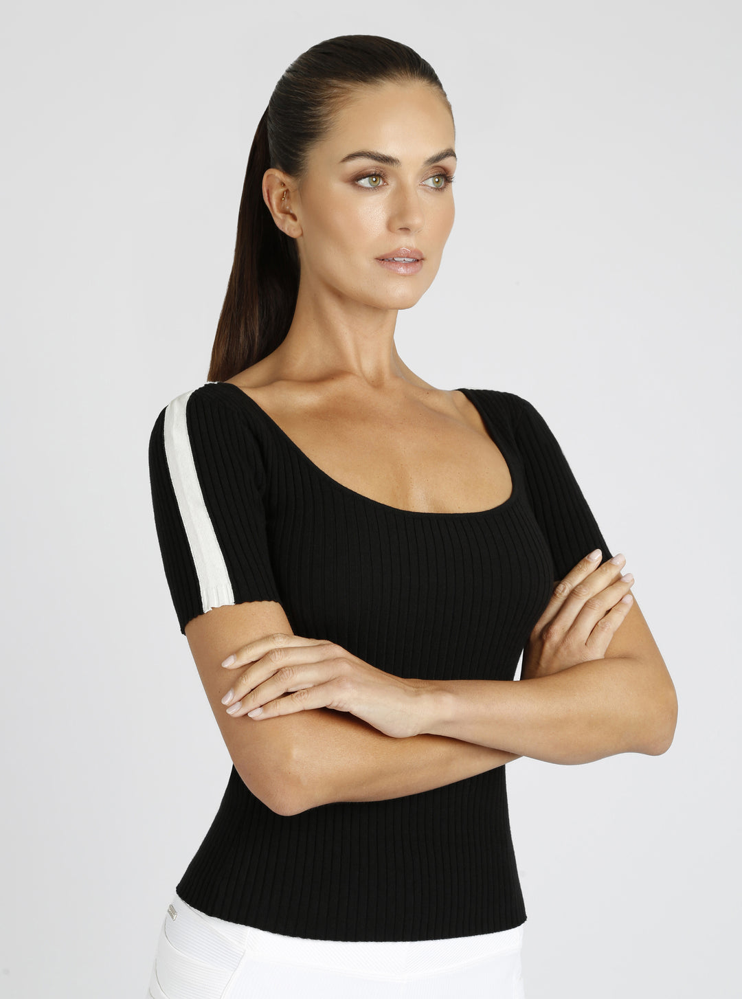 Mackenna Scoop Neck Sweater - Blanc Noir Online Store