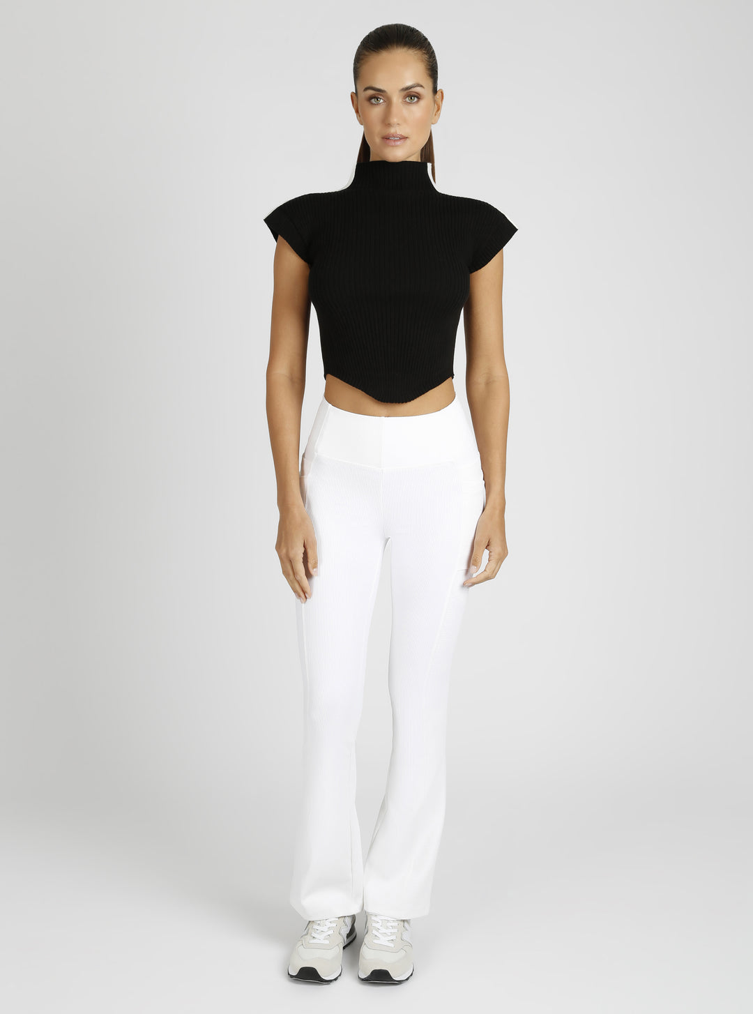 Brianna Mock Neck Top - Blanc Noir Online Store