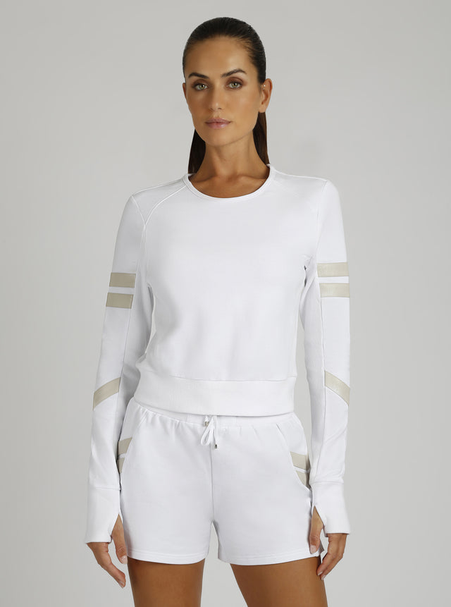 Maitri Sweatshirt Gold Trims - Blanc Noir Online Store