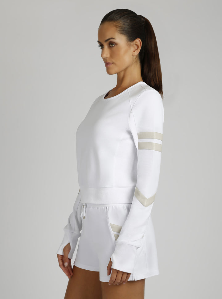 Maitri Sweatshirt Gold Trims - Blanc Noir Online Store