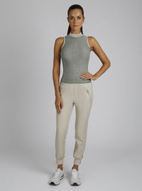 Astrid Mock Neck Top - Blanc Noir Online Store