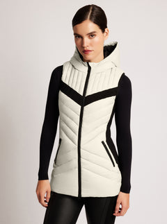 Elongated Puffer Vest - Blanc Noir Online Store