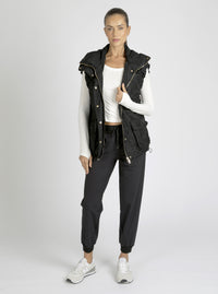 Camo Oversize Svetlana Vest Gold Trims - Blanc Noir Online Store