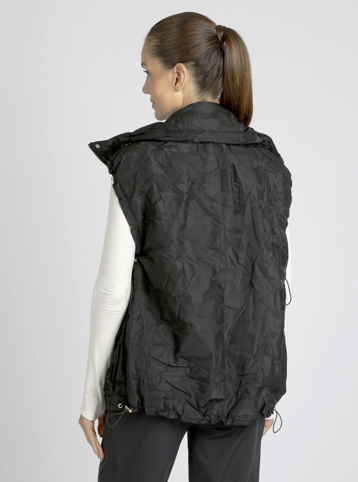 Camo Oversize Svetlana Vest Gold Trims - Blanc Noir Online Store
