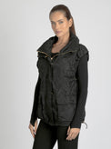 Camo Oversize Svetlana Vest Gold Trims - Blanc Noir Online Store