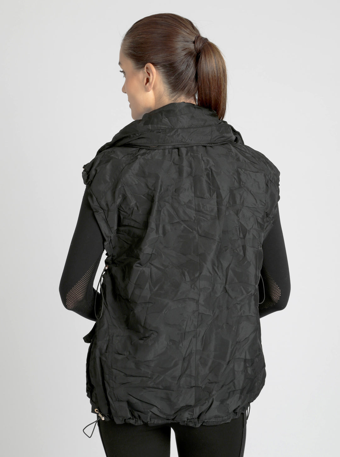 Camo Oversize Svetlana Vest Gold Trims - Blanc Noir Online Store