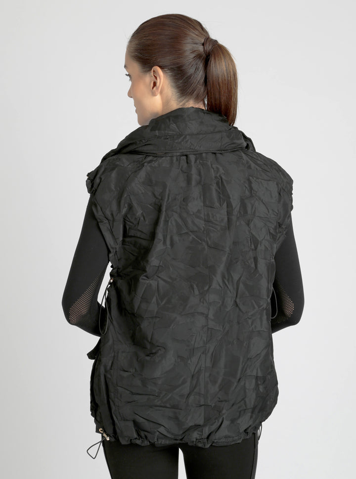 Camo Oversize Svetlana Vest Gold Trims - Blanc Noir Online Store