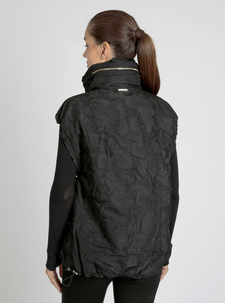 Camo Oversize Svetlana Vest Gold Trims - Blanc Noir Online Store