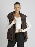 Camo Oversize Svetlana Vest Gold Trims - Blanc Noir Online Store