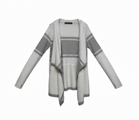 VAULT_710 Drape front Color blocked Cardigan