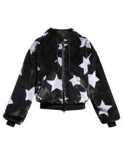 Faux Fur Star Hoody Reversible - FINAL SALE