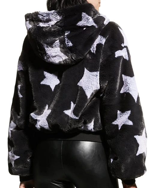 Faux Fur Star Hoody Reversible - FINAL SALE