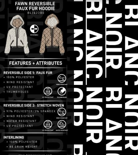 Fawn Reversible Faux Fur Hoodie - Blanc Noir Online Store