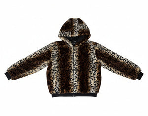 VAULT_514_BSJ211300 zip front cheetah animal print hooded jacket - Blanc Noir Online Store