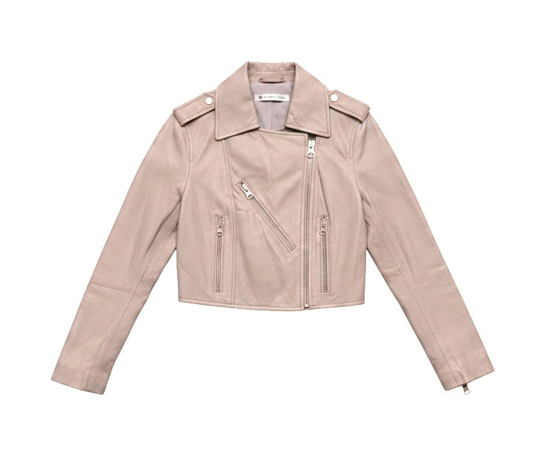 VAULT_612 CLEO CROPPED LEATHER MOTO JACKET