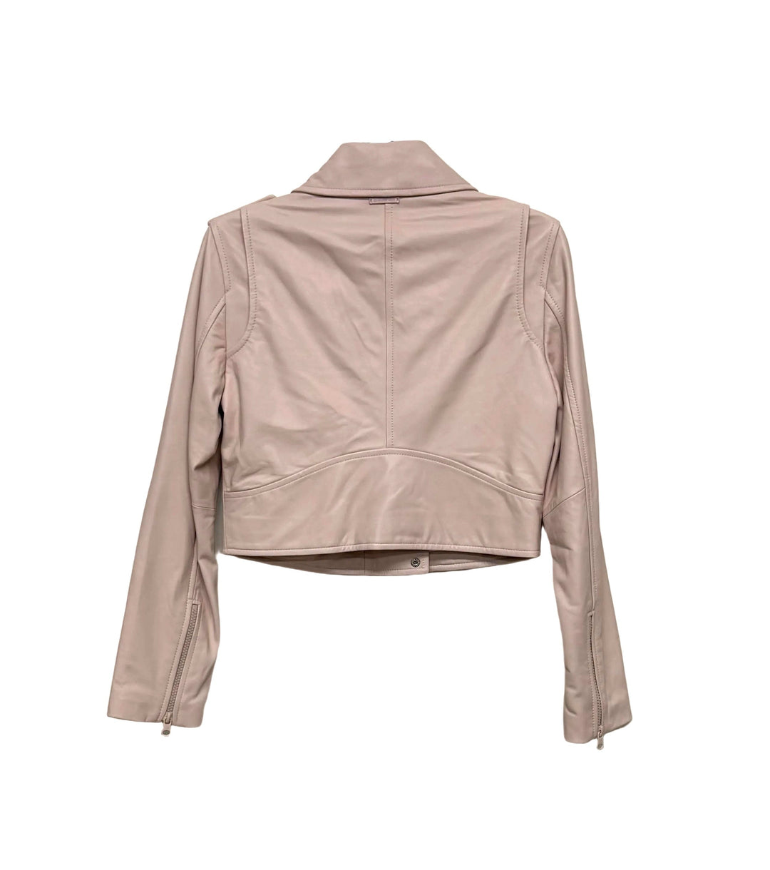 VAULT_612 CLEO CROPPED LEATHER MOTO JACKET