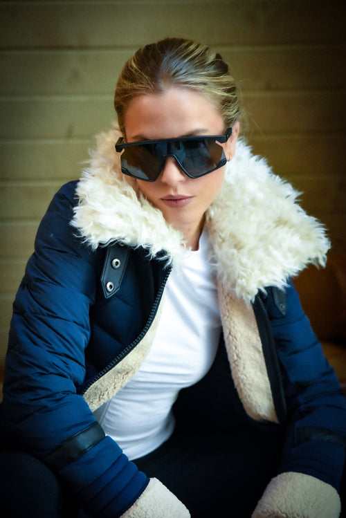 MOTO AVIATOR PUFFER - Down Filled - Blanc Noir Online Store