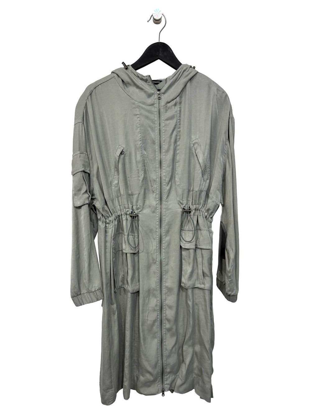 VAULT Hooded Tencel Maxi-length anorak - HOLD NY - Blanc Noir Online Store
