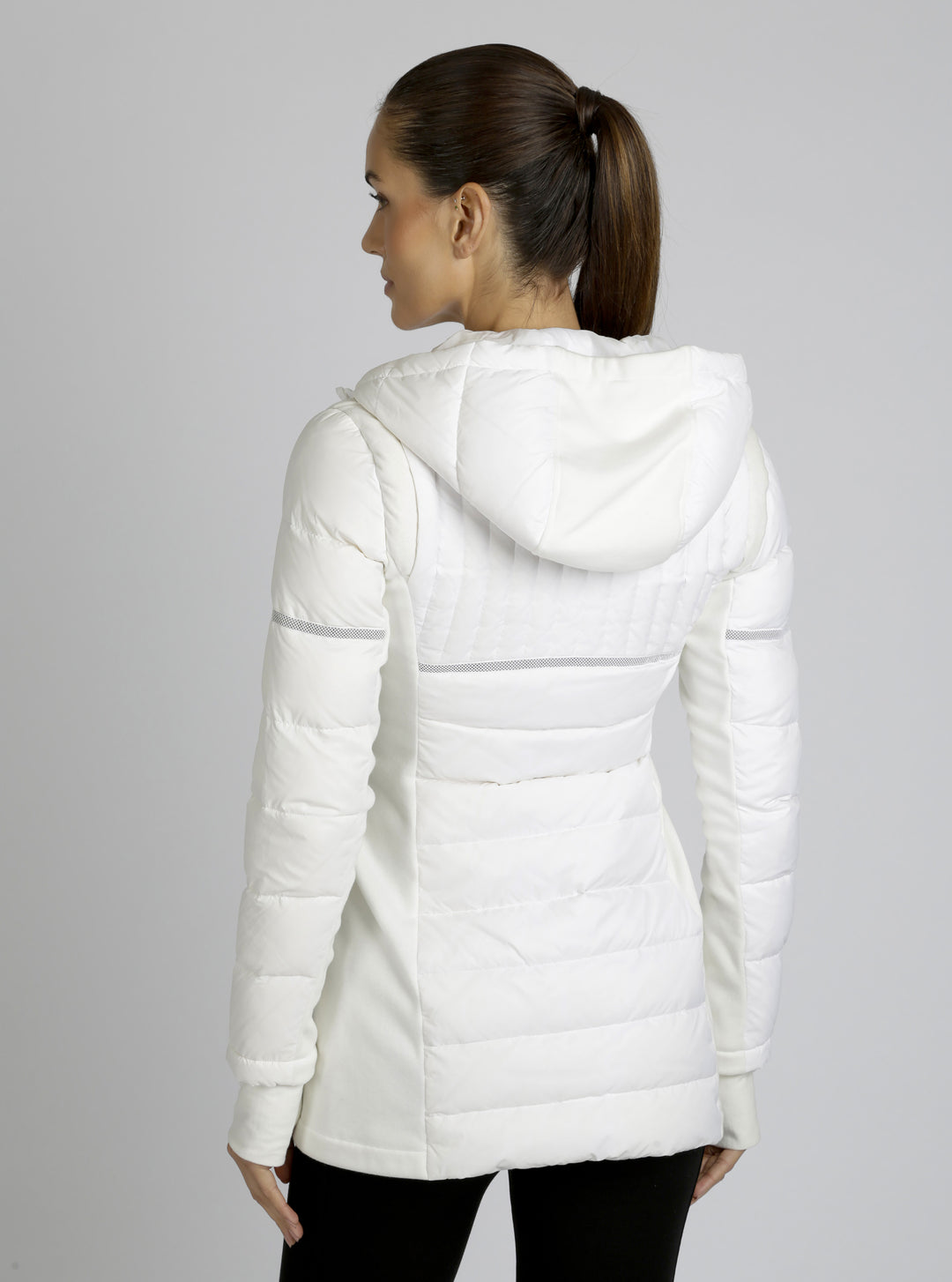 Reflective Inset Down Filled Featherweight Parka - Blanc Noir Online Store