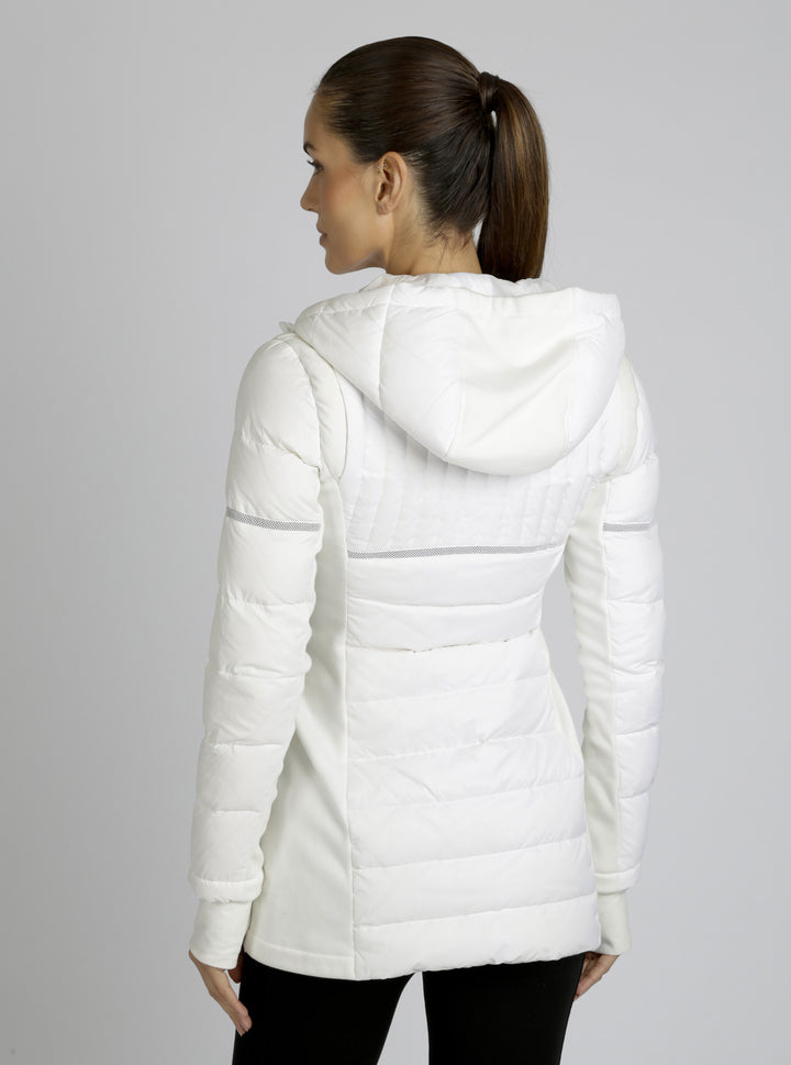 Reflective Inset Down Filled Featherweight Parka - Blanc Noir Online Store