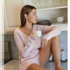 Portola V Neck Sweater - Peach Whip - final sale